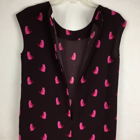 Loft Women Petite Shift Mini Dress Cats Size XXSP - Picture 7 of 8